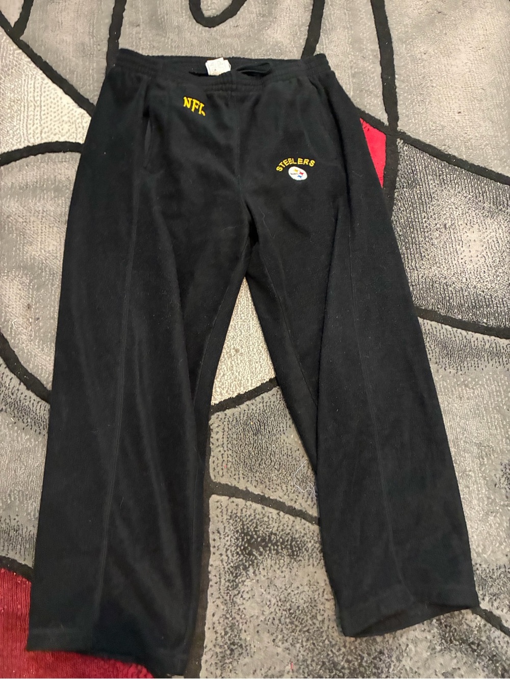 NFL Pittsburgh Steelers Black Kids Sweatpants with Yellow Logo